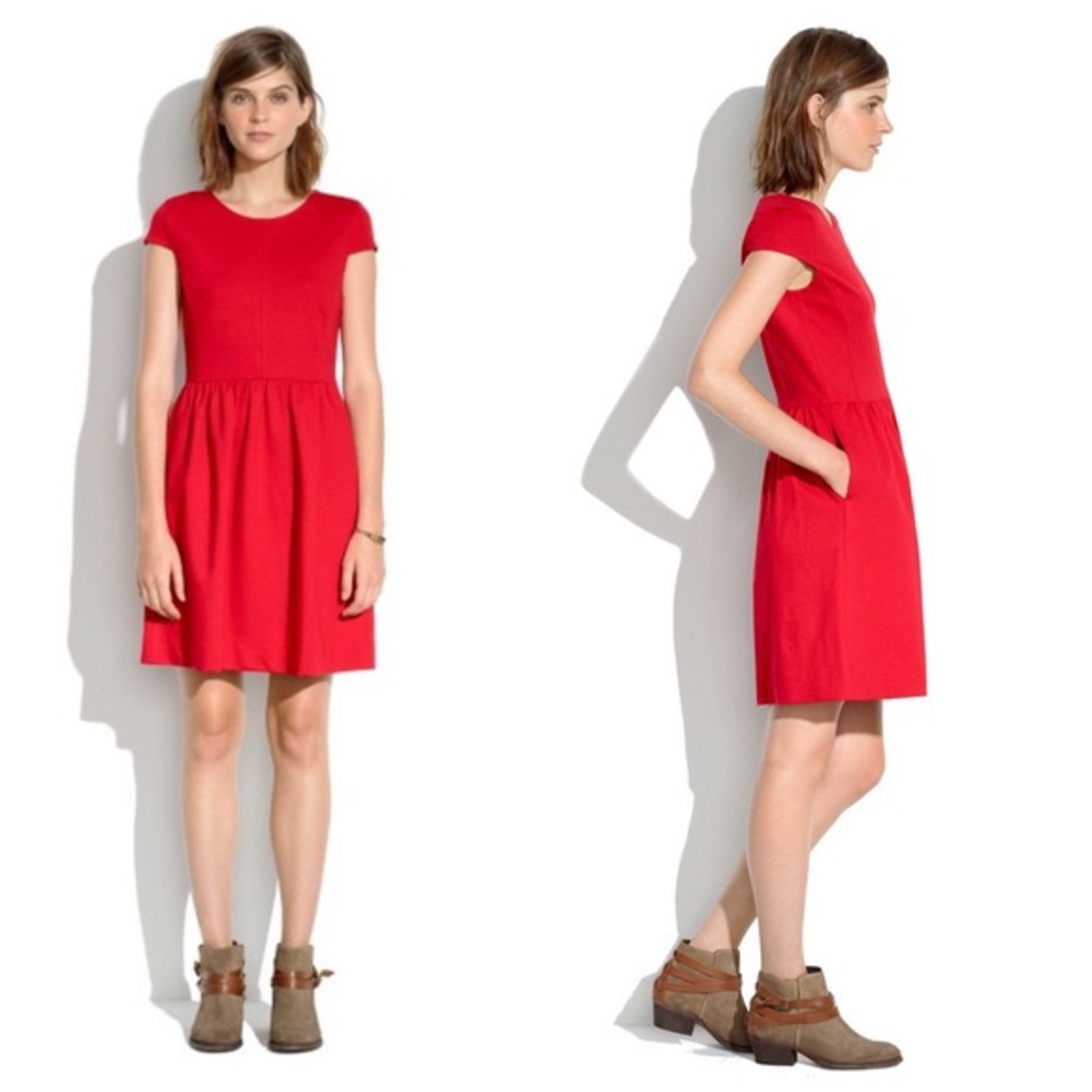 Madewell Ponte Screenplay Midi-Dress Size Small